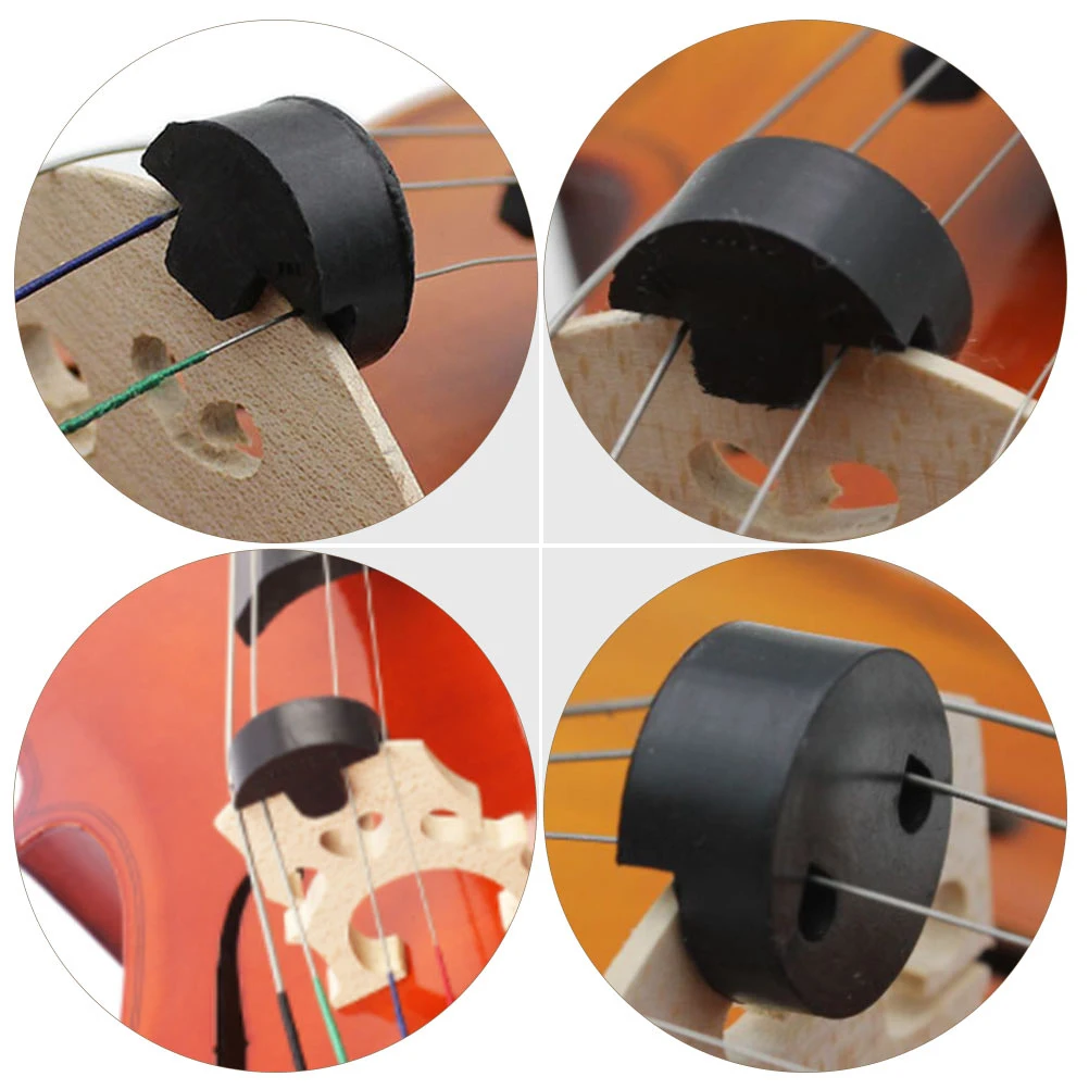 

2 Pcs Violin Mute Rubber Cello Round Practice Dampener Professional Violoncello