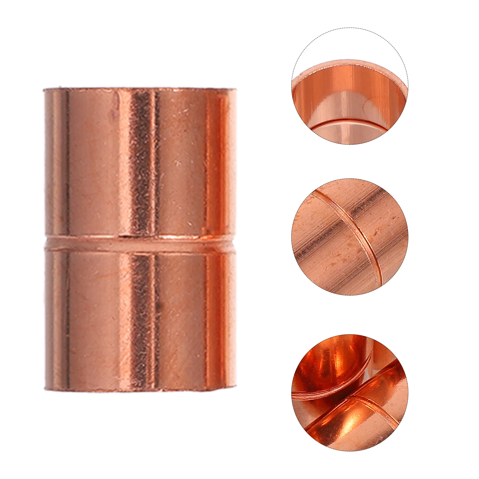 

5 Pcs Copper Pipe Joint Straight Coupling Material Easy Installation HVAC System Aluminum Connectors Crimping Tool