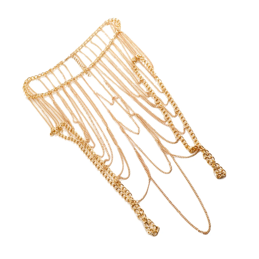 

Layered Metal Chest Beach Party Festival Nightclub Lightweight Fashion Jewelry Chains Women Sexy Metal Chain For Women Body