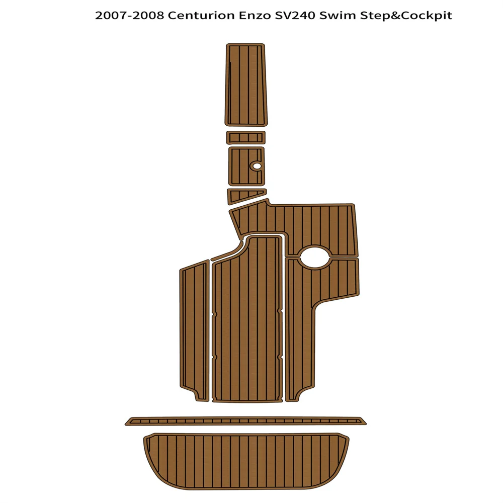 2007-2008 Centurion Enzo SV240 Swim Platform Cockpit Pad Boat EVA Teak Floor Mat