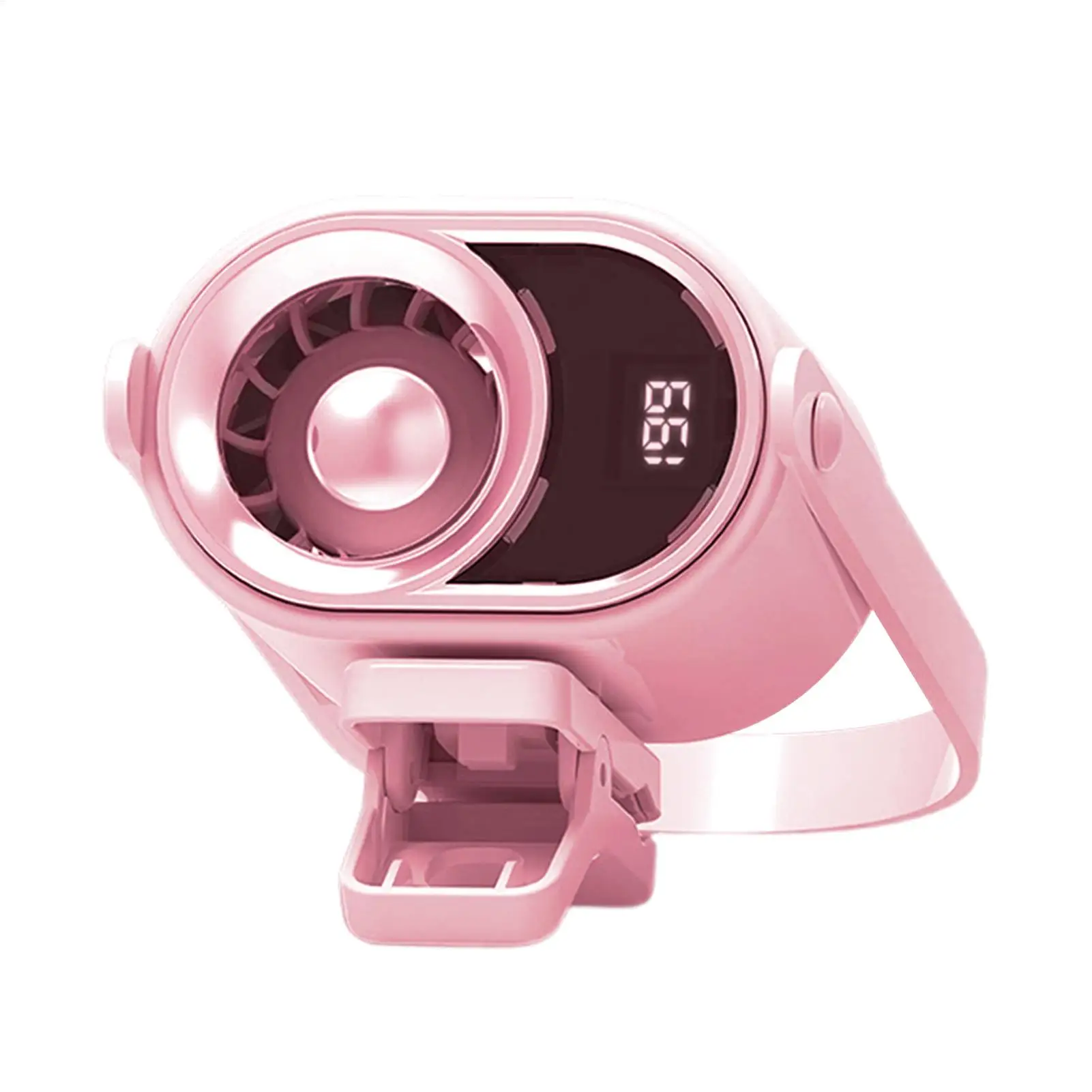 

Маленький портативный вентилятор с креплением на клипсе, 4 скорости, бесшумный, с подсветкой и ремешком для дома, спальни, коляски, тележки