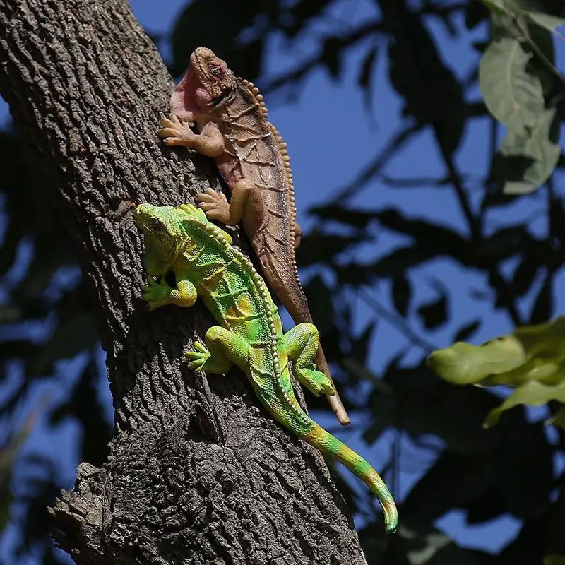 

Simulated Lizard Reptile Courtyard Resin Ornaments Garden Park Wood Tree Animal Crafts Home Livingroom Wall Hanging Decoration