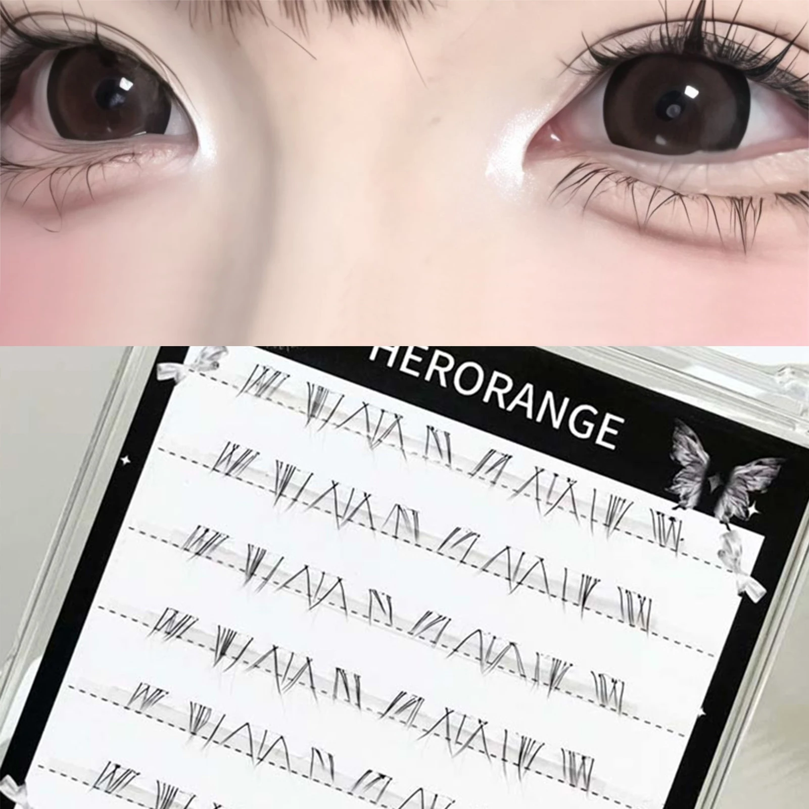 3/6/10 Rows Idol Lower False Eyelashes Perfect Eye Makeup Spiky Natural Wispy Manga Eyelash Extensions Korean Girl Group Style