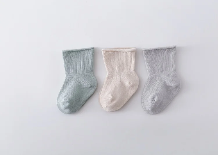 3 Paare/los Kinder Junge Mädchen Socken Casual Solide kinder Socken Für Baby Baumwolle Kleinkind Socken Für Babys Frühling Herbst 0-5Years Neue – Detail 7