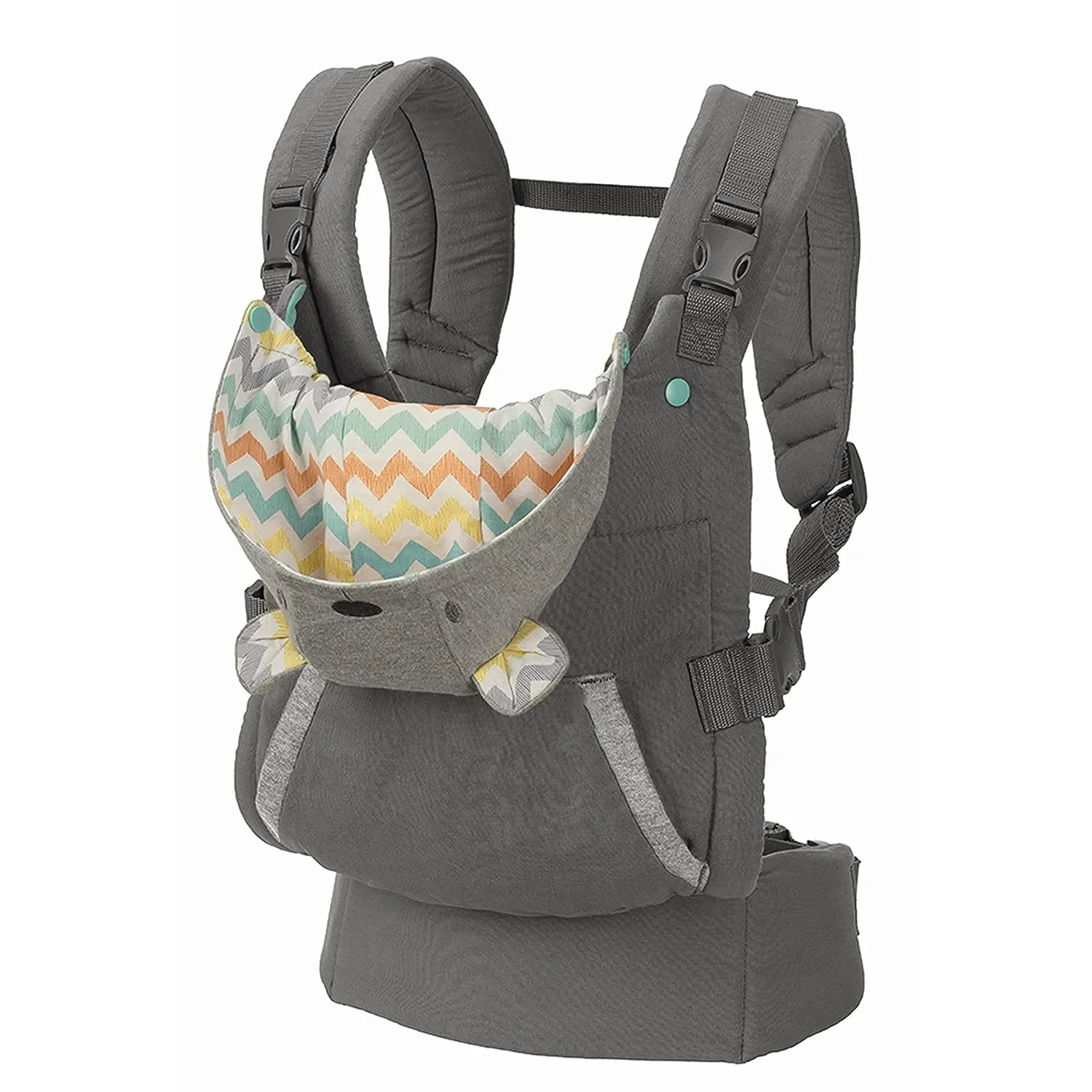 Ergonomic Bear-themed Cotton Baby Shoulder Strap Carrier with Hat Multifunctional Portable Detachable Breathable Baby Carrier