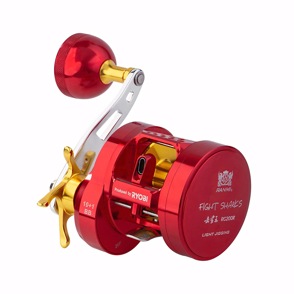 

RANMI FIGHT SHARKS Slow Jigging Fishing Reel Drum Wheel Max Drag 12KG Saltwater wheel