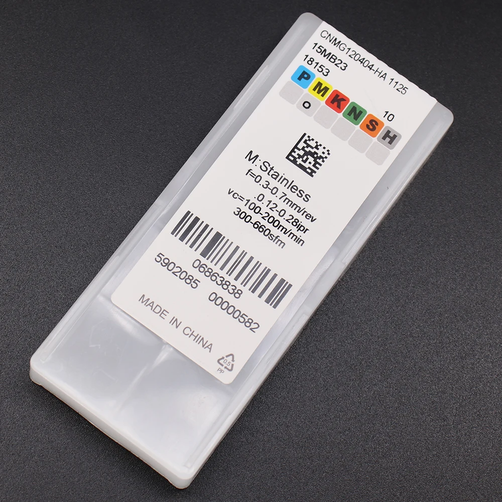 100pcs cnmg120404 ha 1125カーバイドブレードCNmg 120408高品質外部ターニングツールステンレス鋼回転インサート