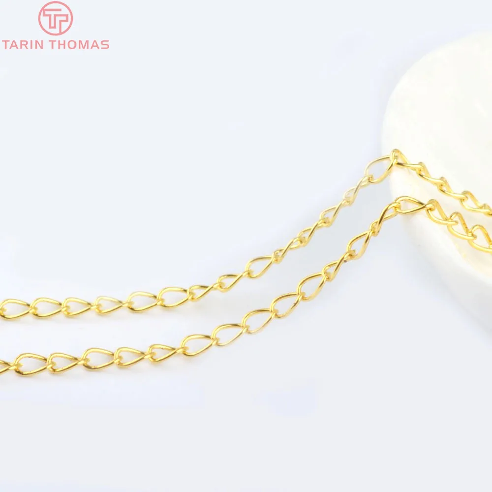 (5877) 5 Meter width:3.2MM Iron Necklace End Chains Extended Chains Diy Jewelry Findings Accessories Wholesales