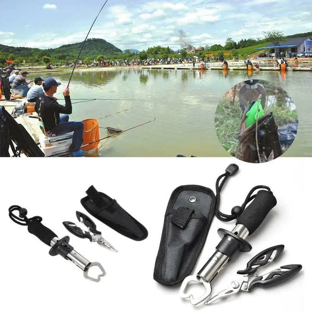 Stainless Steel Fish Catcher Straight Handle Fish Controller Small Sub Pliers Sub Pliers Stainless Steel Set Combination