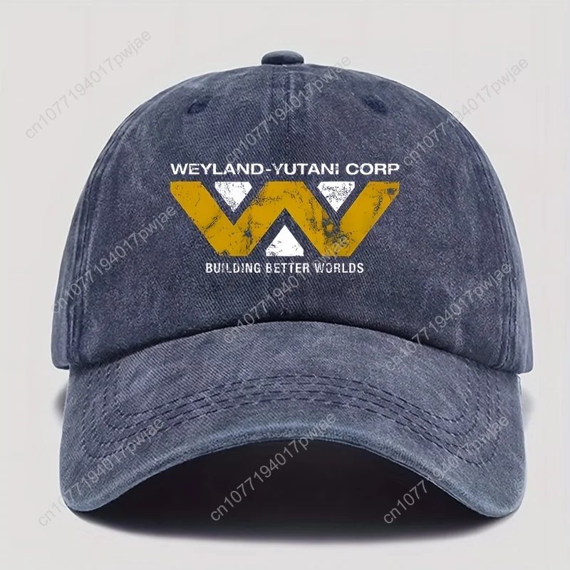 Berretto da baseball vintage in cotone con stampa di lettere Weyland-Yutani, lavabile a mano, berretto unisex per il tempo libero all'aperto per gli appassionati di film