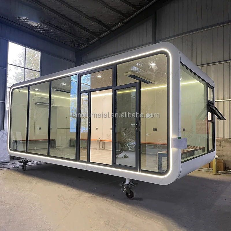 1 Bedroom Mobile Home Prefab House Kit Modular Living Space for Container Coffee Shop Use