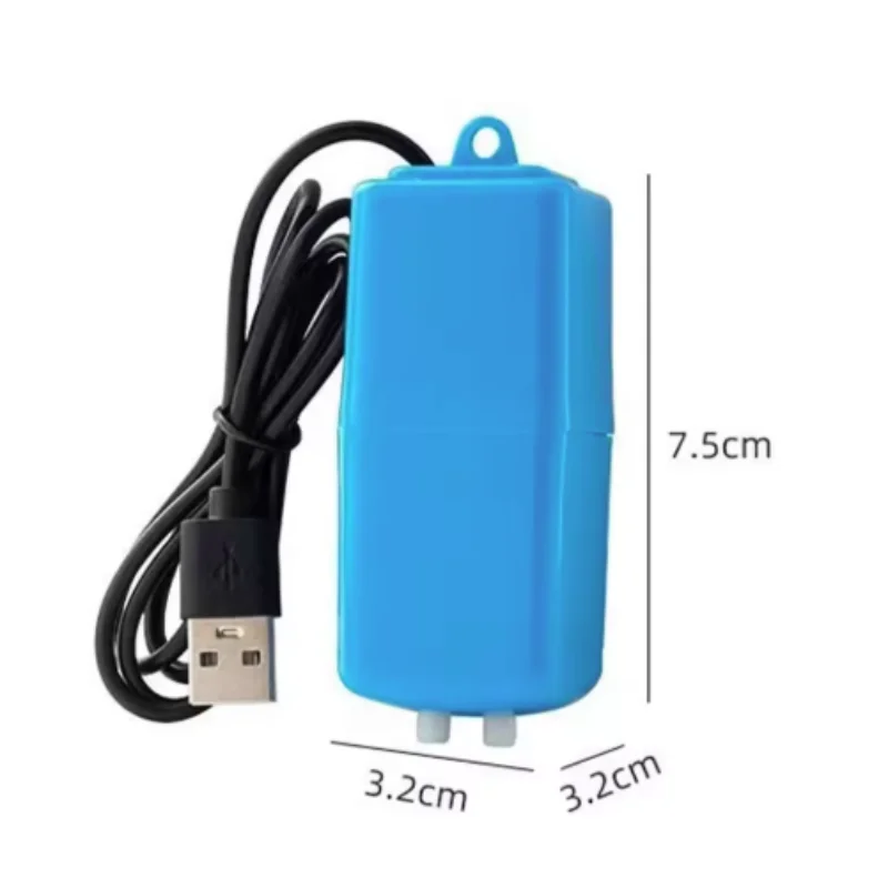 Heißes Mini-Aquarium-Luftpumpen-Set, USB-betrieben, leise, energieeffizienter Sauerstoffgenerator mit Luftstein für Fischbecken – Detail 12