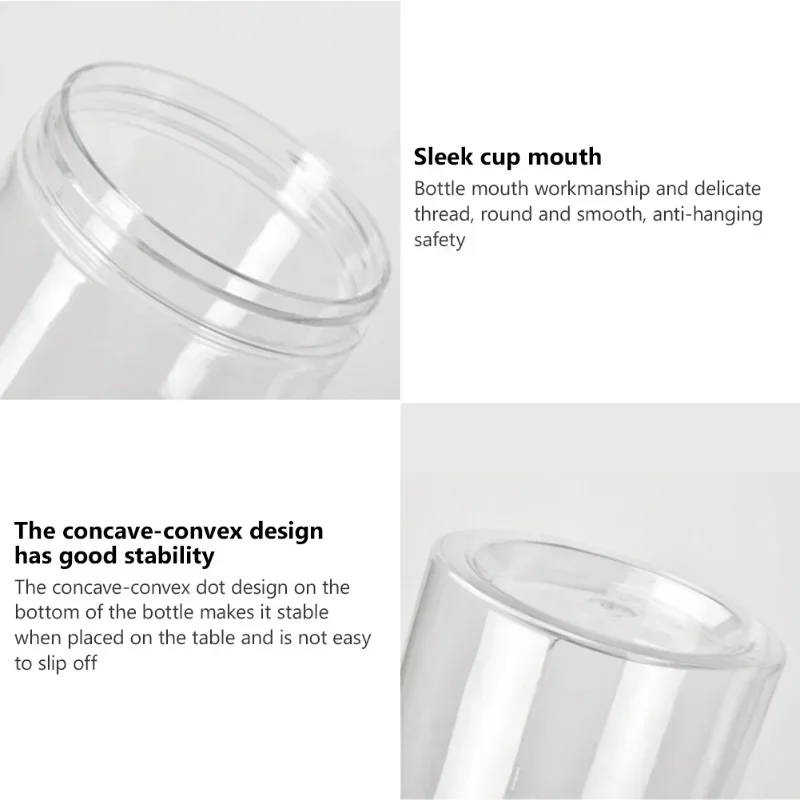 6Pcs 400g Width Mouth Storage Jar With Lid Clear Empty Cosmetic Food Containers Household Kitchen Jars For Seasoning Honey Candy