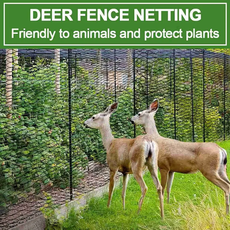 2X Bird Netting For Garden Protection, 4X10M Garden Netting, Poultry Netting For Chicken Coop, Deer Fence Netting