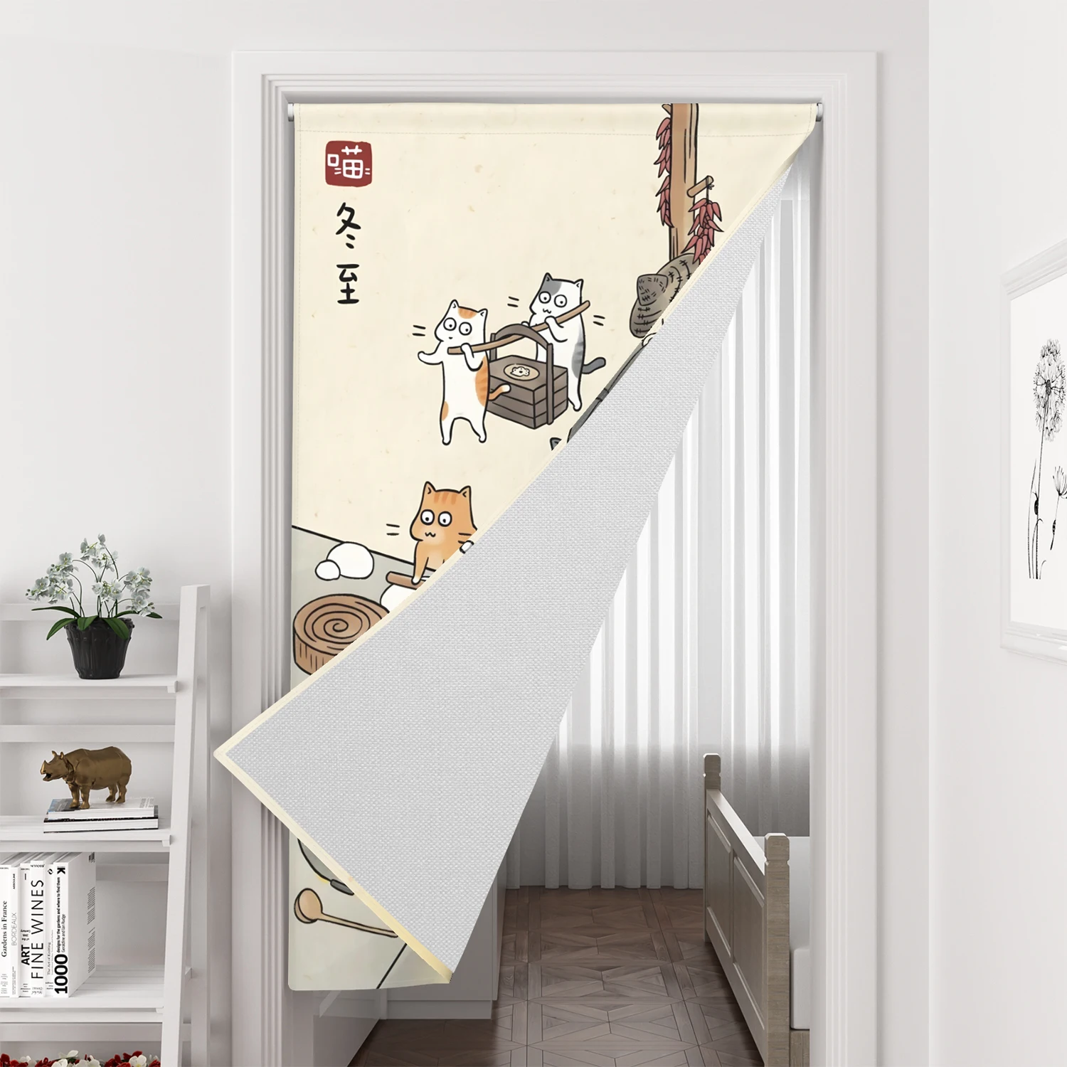 Wintervorhang, niedlicher Katz – Noren Curtain Doorway Bewertung und Preis