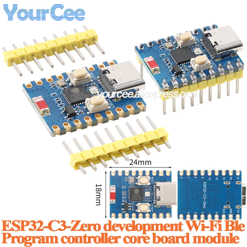 10pcs/1pc ESP32-C3-Zero ESP32C3 2.4Ghz Wi-Fi Wireless Ble Controller RISC-V 32bit Core Development Board Module for Arduino