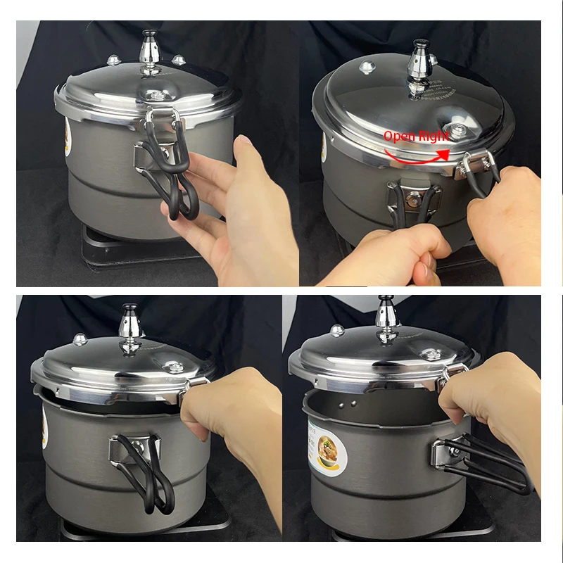 Portable Folding Outdoor Pressure Cooker Camping 5 Minutes Fast Cooking Hard Oxidation Small Pressure Cooker Plateau Cookware