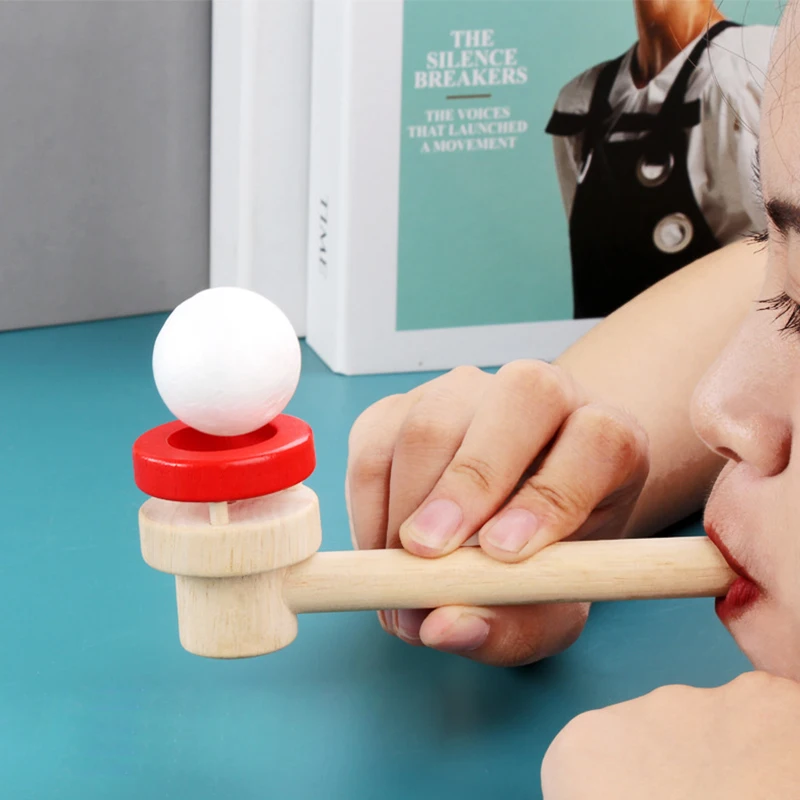 Children practice blowing, lung capacity, breath training device, blowing ball game, floating ball exercise, oral muscle sensati