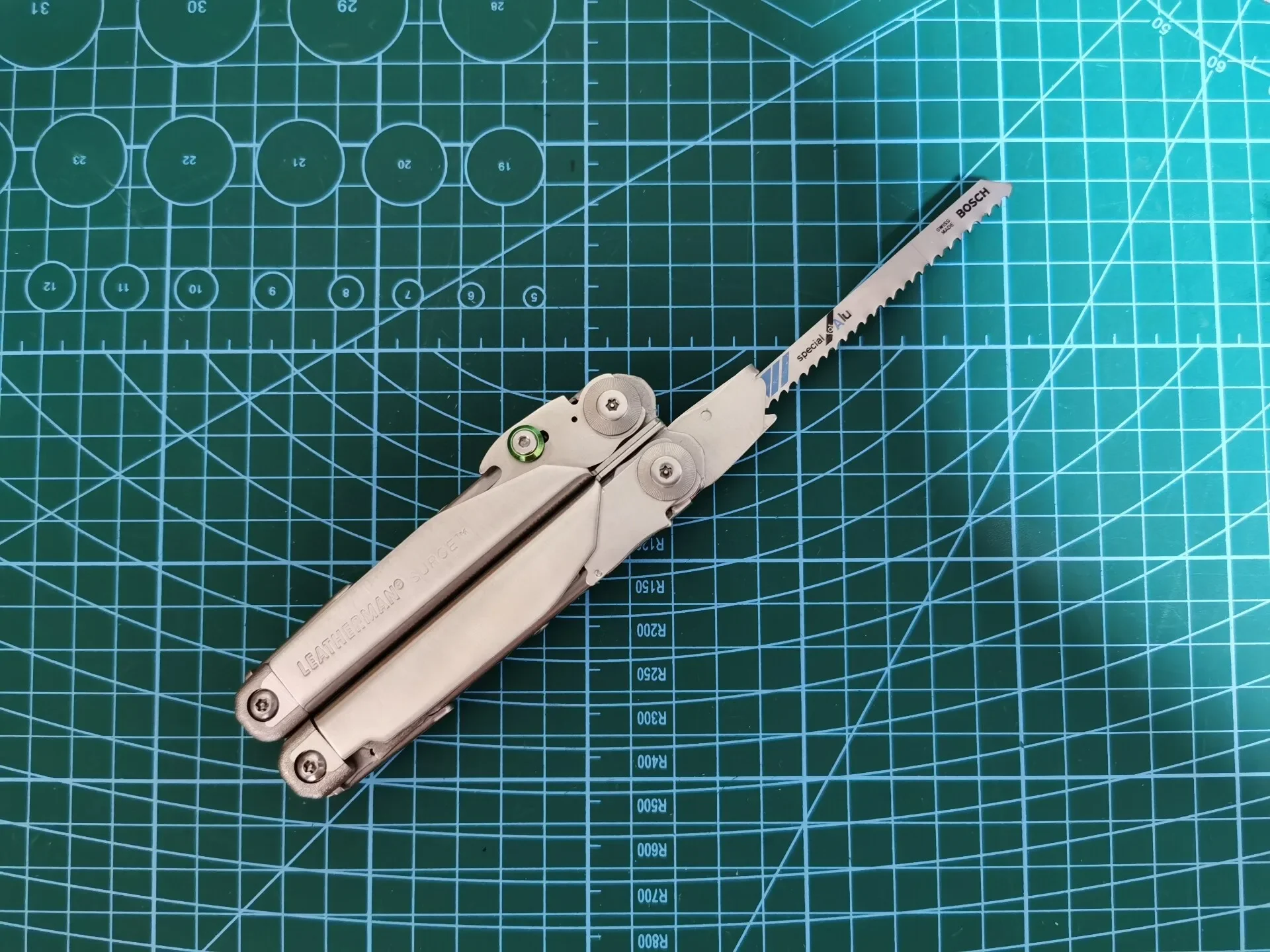 Type A T-Saw Mount for Leatherman Surge, Second T-Mount, Bosch T118 Compatible, 1-1.2mm Blades, Tool Not Included - view 3