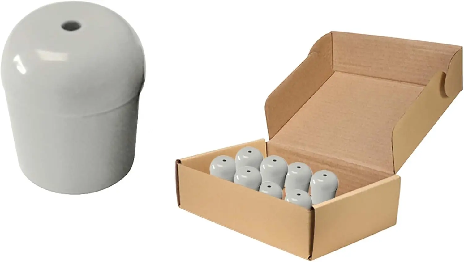 

3/4 H Replacement Chair Tips For Folding Chairs | White | 50 Pack