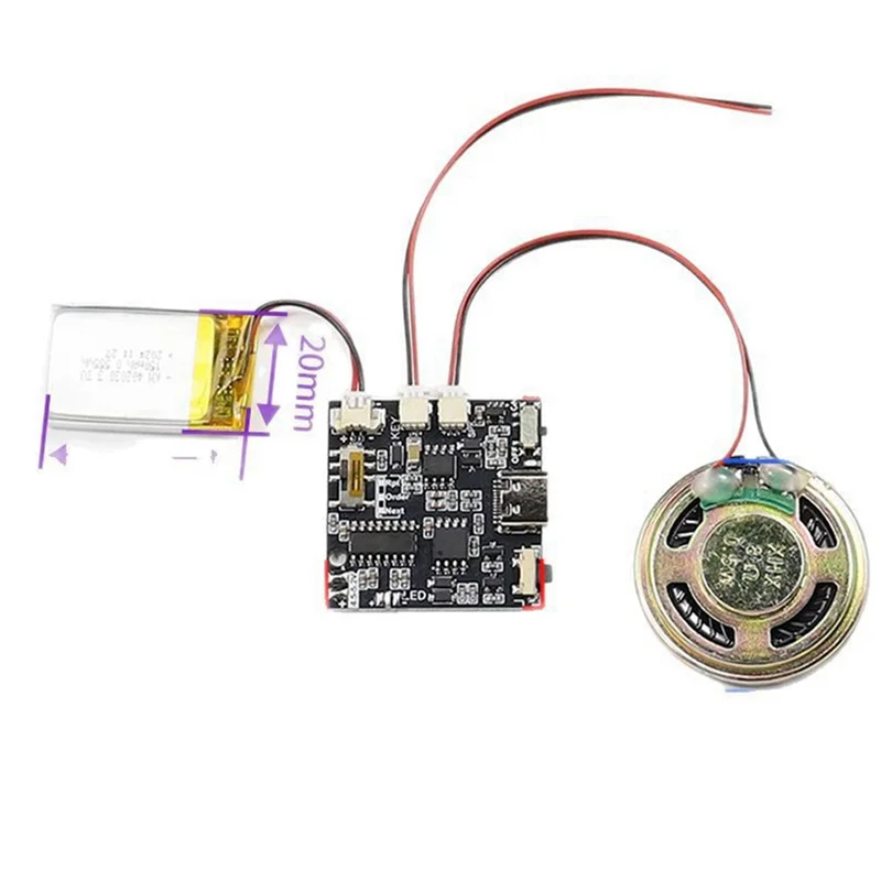 GC06 Recordable Sound Module Recording Greeting Card Christmas Birthday Card Music Cover Wall MP3 Download Voice Module