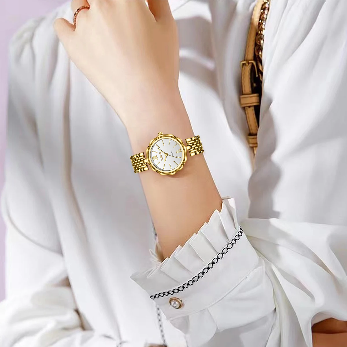 LIGE Orologi rotondi alla moda da donna Cinturino in lega d'oro 2025 Orologi da polso al quarzo da donna di lusso Qualità Orologio femminile in scala romana