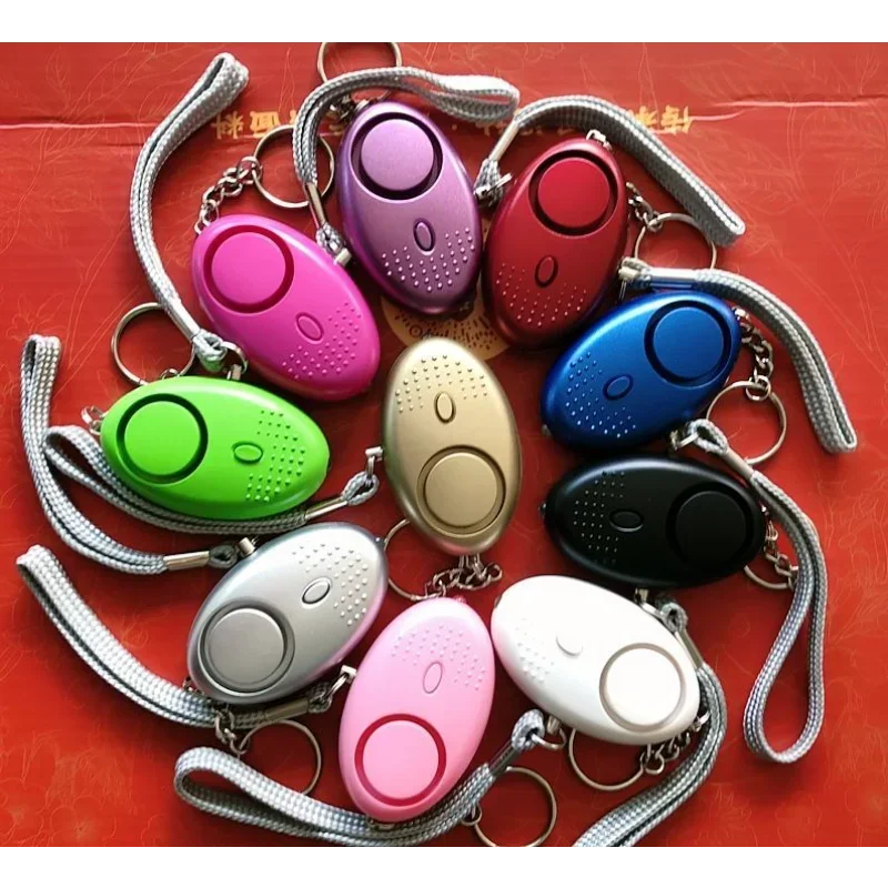 Portable Self Defense 130dB Anti Aggression Personal Security Alarm Keychain LED Lights Emergency Safety For Women 1pcs