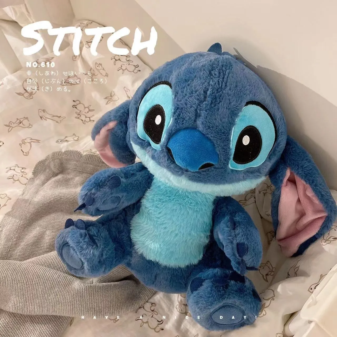 

Горячие плюшевые мультяшные игрушки Disney Stitch, аниме Lilo, плюшевые куклы Kawaii, длинная пуховая подушка, мягкая детская декорация на день рождения, Gif