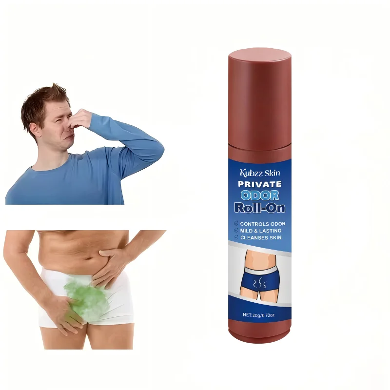 Kubzz Skin Men's Deodorant Roll-On 20g – 72H Odor Control, Refreshing, For Underarm, Neck & Full Body, Unisex, Daily Use