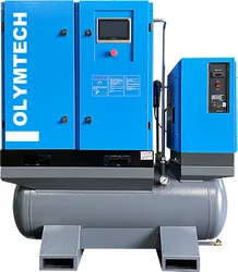 Olymtech Screw Air Compressor With Dryer 7.5kw 11kw 15kw 22kw 8bar 10bar 16bar Screw Compressor Energy Saving Air Compressor