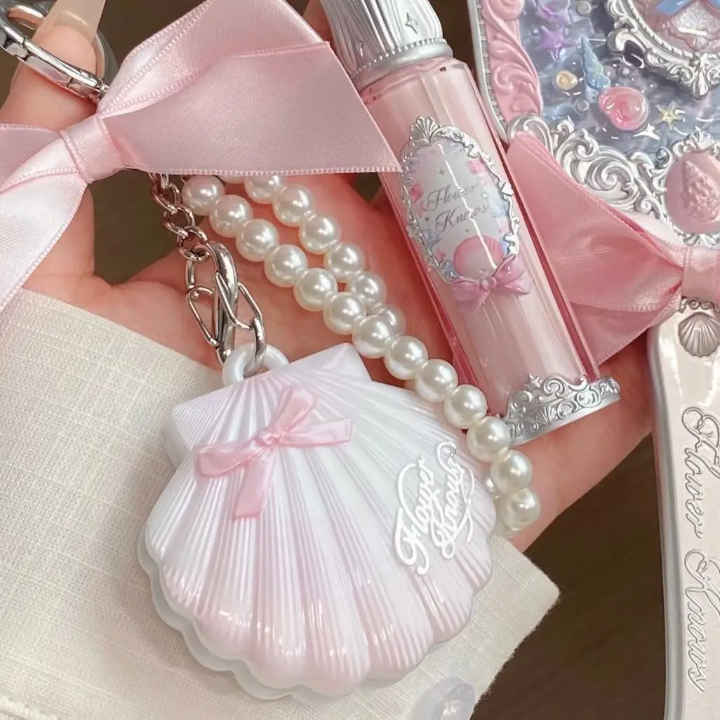 

Flower Knows Shell's Pearl Collection Pink Blue Face High-gloss Pendant Pearl Brighten Shimmering Makeup