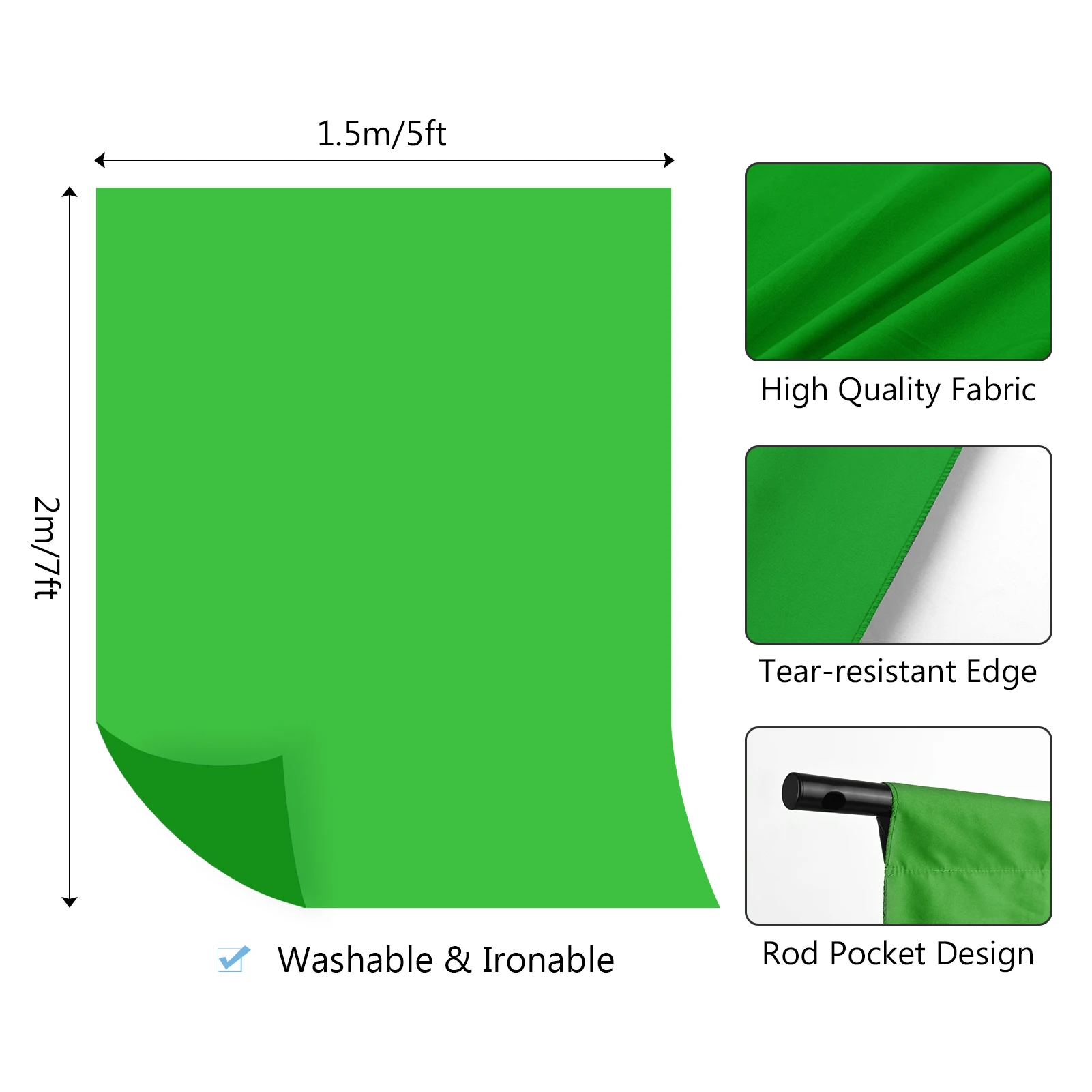 Комплект для фотосъемки цветного фона 5x7 футов с Т-образным фоном 5x7 футов, регулируемой подставкой, 5 пружинных зажимов, студийный фон