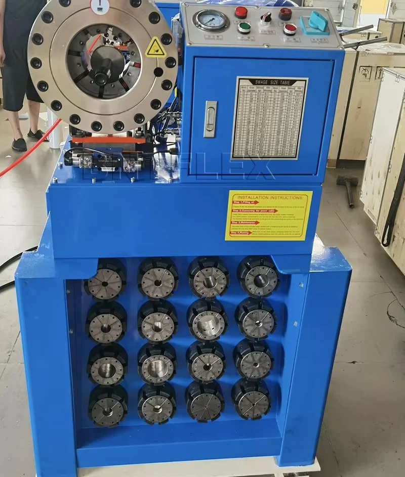 Velocidade rápida boa qualidade BNT-P69 1/4 polegada a 2 polegada 4 fios crimper de mangueira hidráulica com ferramenta de matriz rápida e 12 conjuntos de matrizes