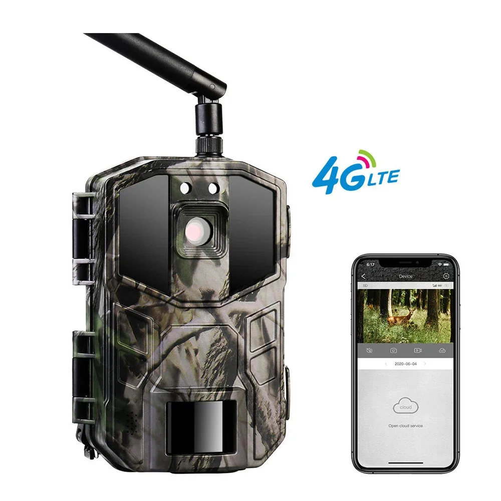 

Mobile APP Live Streaming Remote Outdoor Waterproof Night Vision 4G Hunting Camera Solar Wildlife Camera Hunt Trail Camera