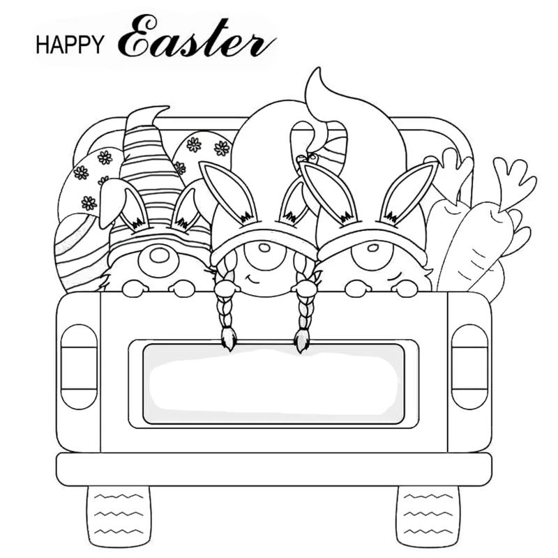 

Happy Easter Silicone Clear Stamp Bunny Eggs Seal Handmade Crafts for Card Making DIY Scrapbooking Album Decoration Supplies