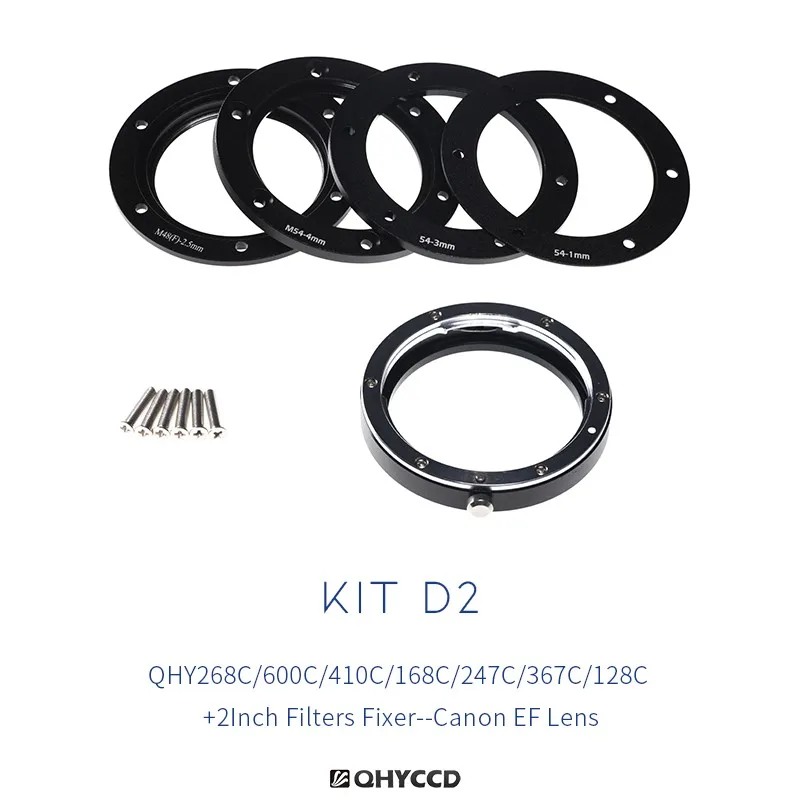 

QHYCCD Adapter Set D2 With Canon Lens Is Suitable For Color Cameras Such As QHY268C