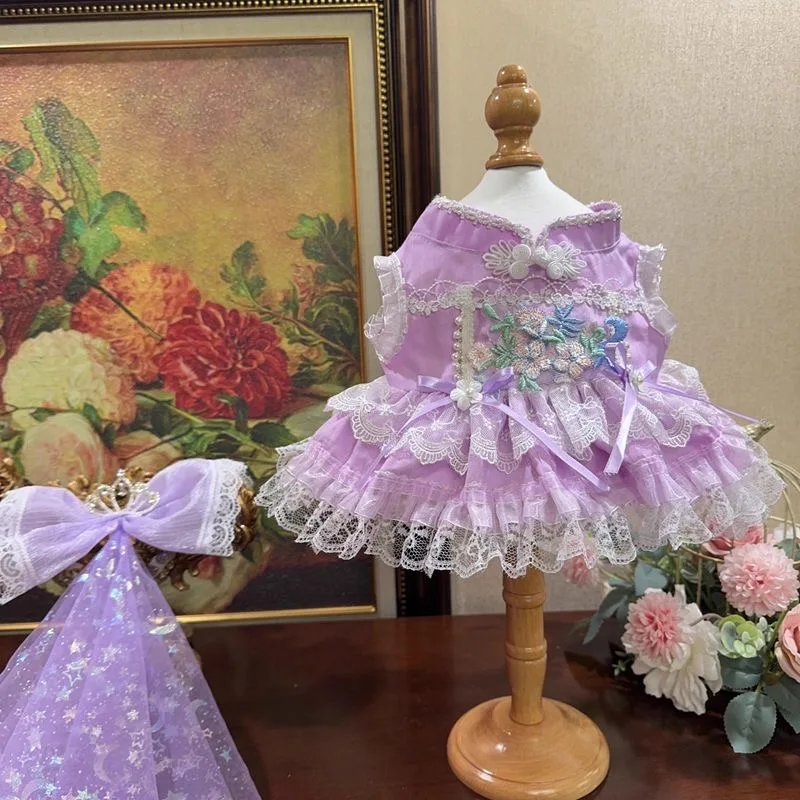 

10CM Cotton Doll Clothes Light Purple Dress, Gifts For Girl 20CM Cotton Doll Skirt, 50- 55cm Reborn Doll Clothes Free Shipping