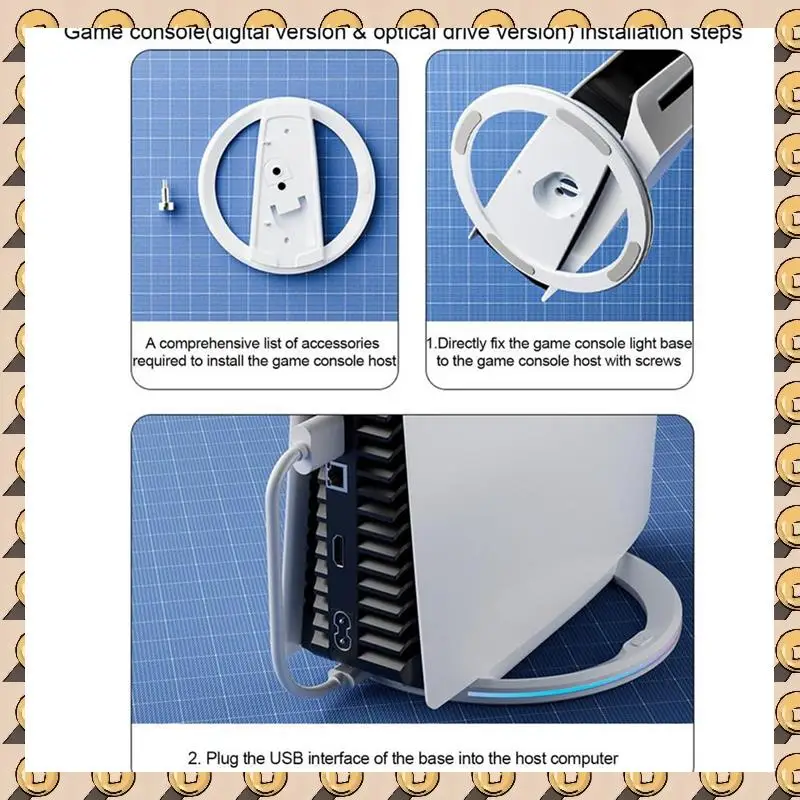 A003 Consolehouder Basis Koelbasis Gameconsole Basis voor Ps5 Slim Disc en digitale versie