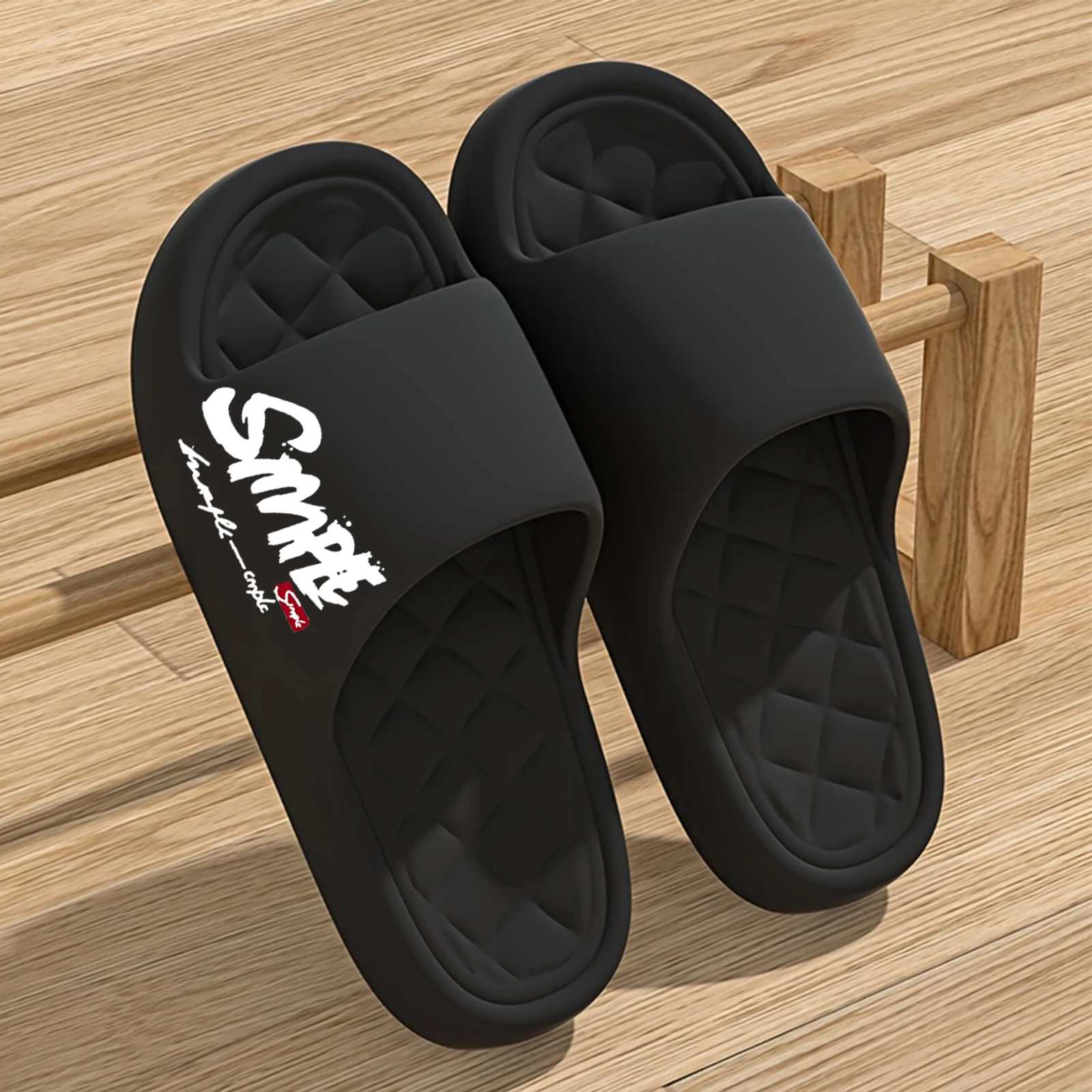 Pantuflas de Moda para Hombre para las Cuatro Estaciones, Pantuflas de Baño Perforadas Suaves, Antideslizantes e Impermeables, Adecuadas para Baño, Natación y Uso en Interiores