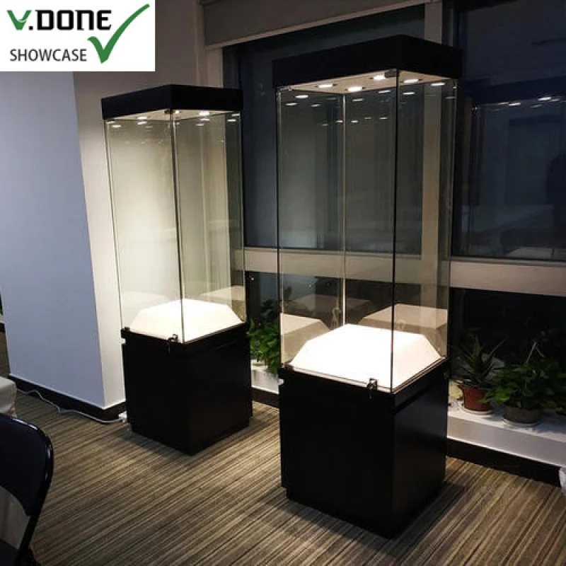 

Customize.Museum Led Display Cabinet Glass Boutique Wood Display Cabinet