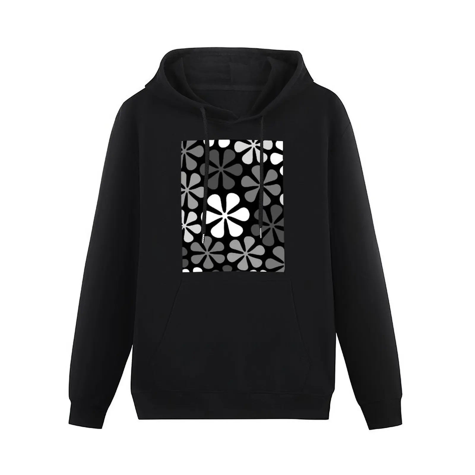 Abstract Flowers Monochrome Pullover Hoodie clothes for men new features of hoodies & sweatshirts