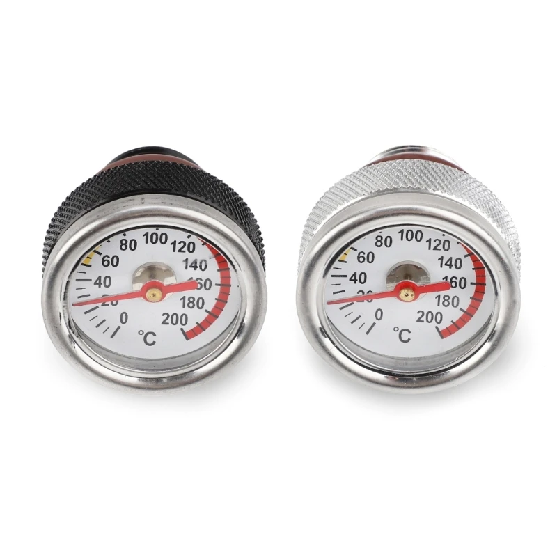 090E Motorcycle Oil Temperature Gauge Caps M20x1.5 0-200℃ Pointers Dial Gauge