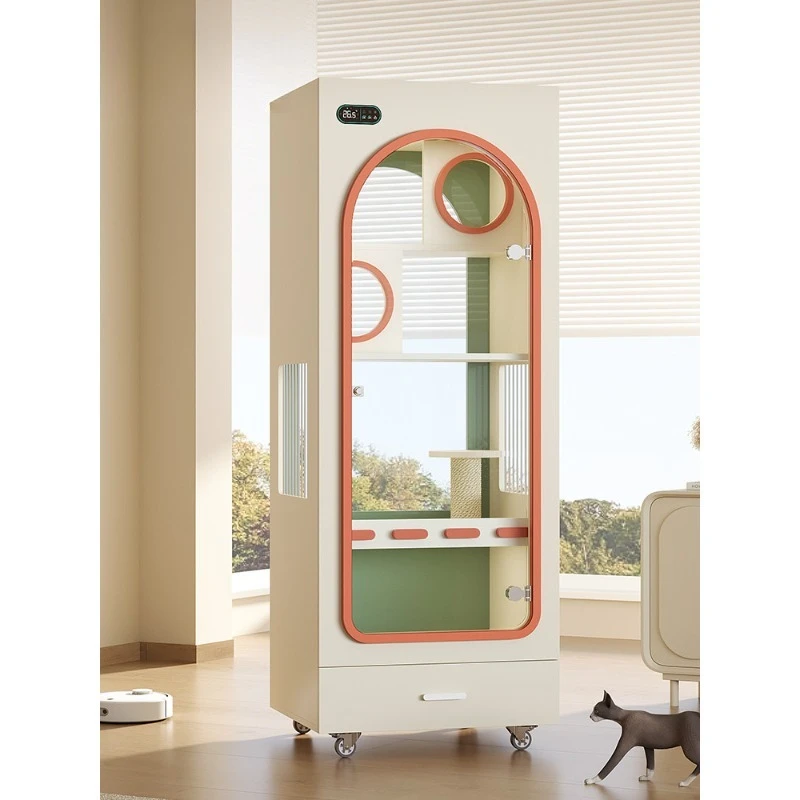 

Small apartment with fresh air cat cage household indoor cat nest cat house