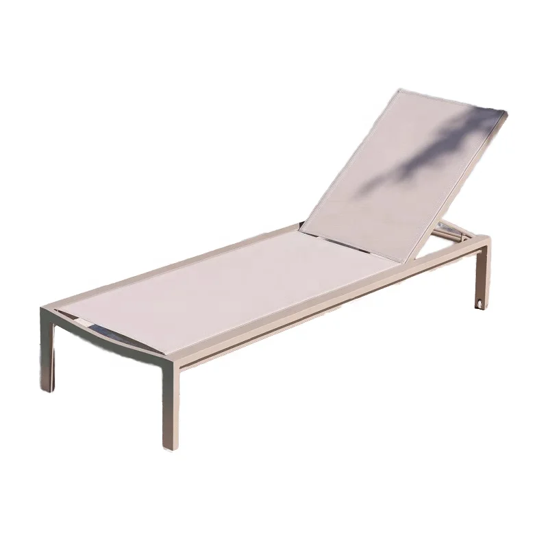 High-End Hot-selling Modern Design Outdoor Aluminum Chaise Lounge Chair All Weather Beach Seat for Hotel Swimming Pool Courtyard