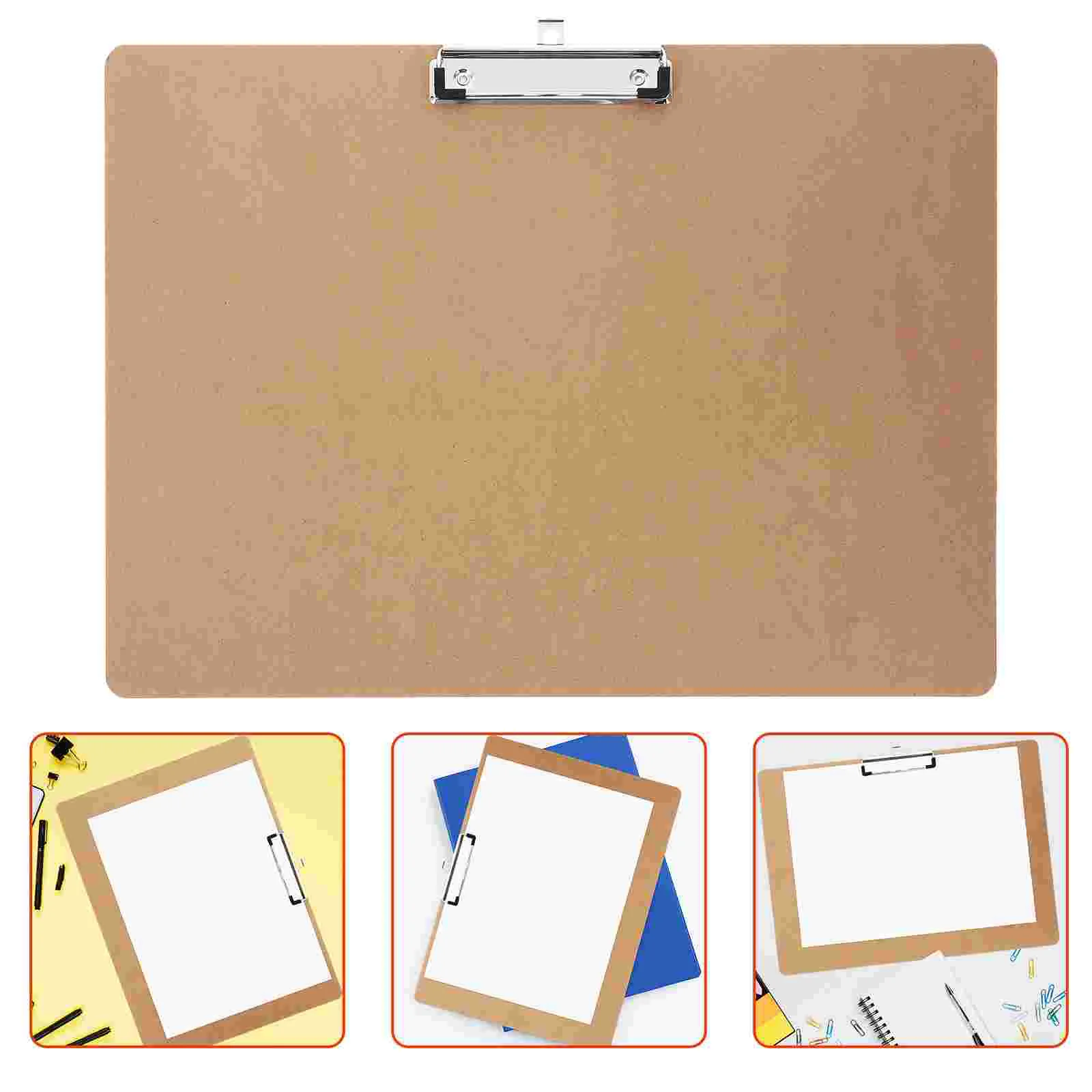 

1PC A3 File Folder Board Wooden Backing Board Plate Writing Plate Document Sorting Folder Writing Clipboard