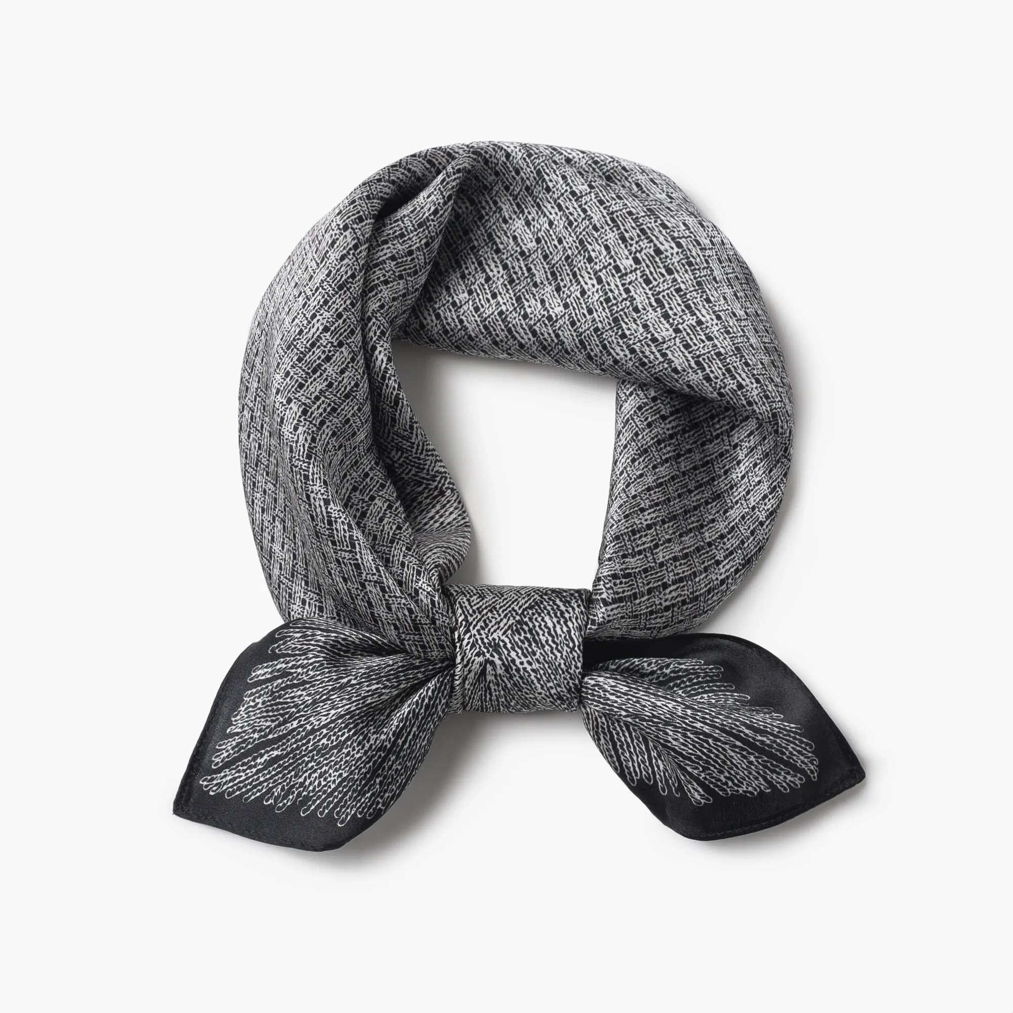 

Silk silk scarf printing classic small incense ash 100% mulberry silk square scarf new retro versatile scarf