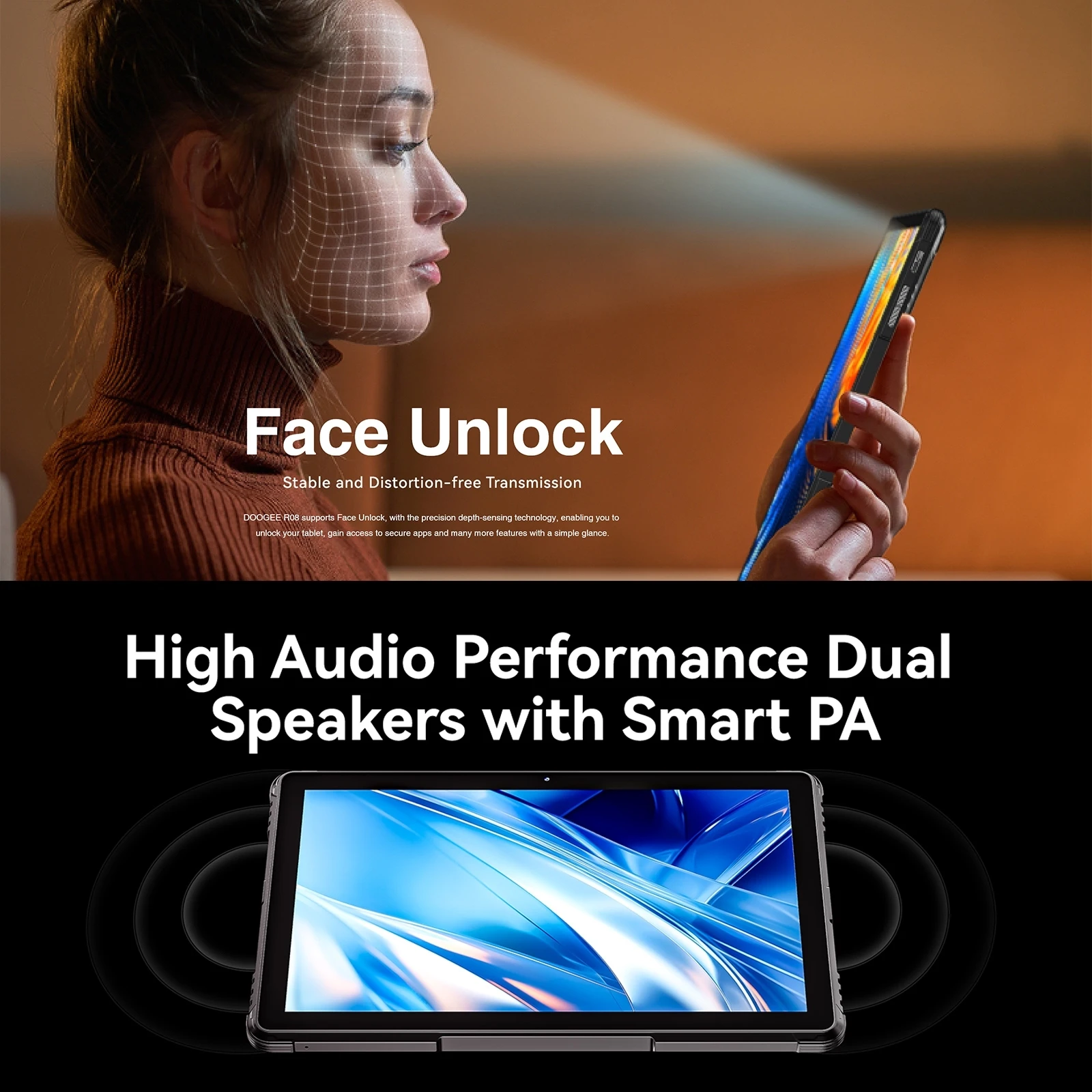 Imagem -05 - Rugged Tablet pc 4g 10.1 Ips Display 6gb 256gb 7680mah 10w Fast Charge Android 13 Suporte de Carga Reversa Google Play Doogee-r08