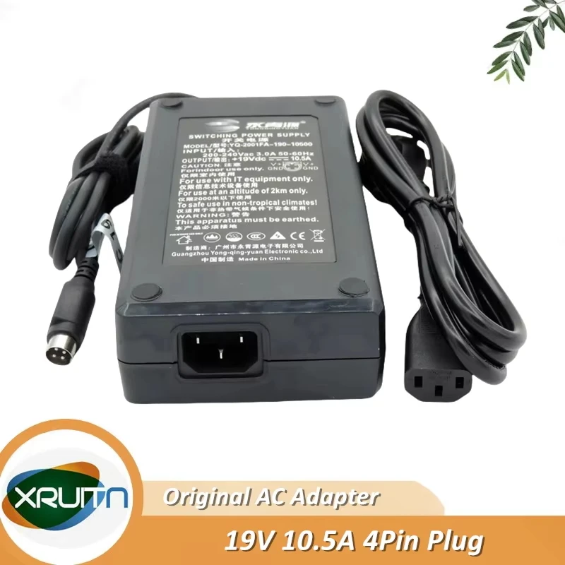 YQ-2001FA-190-10500 19V 10.5A 200W 4 Pin Plug  Laptop Charger AC Adapter For AIO Computer Switching Power Supply
