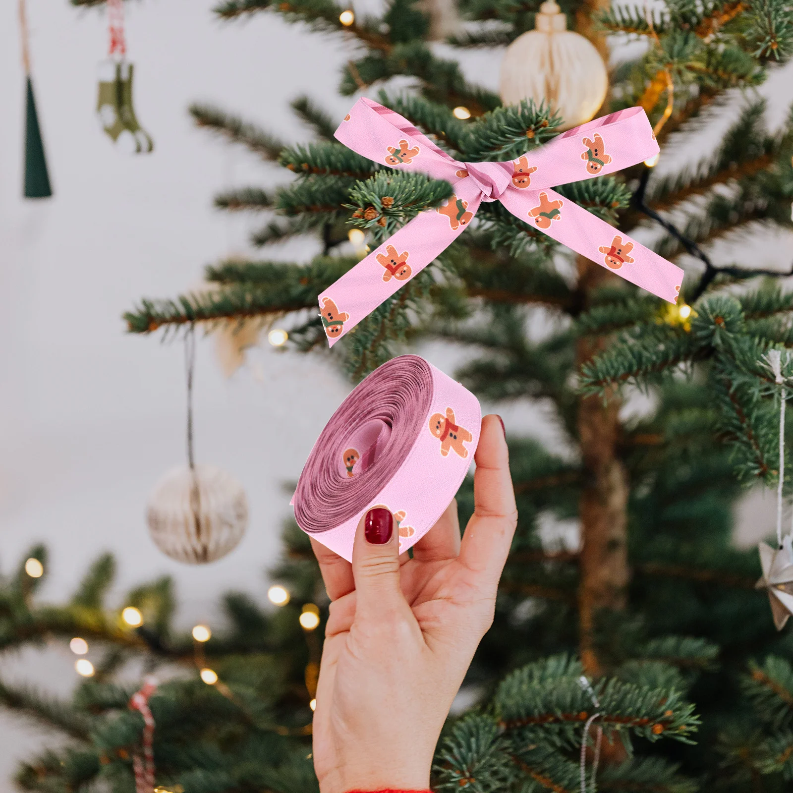 

Headwear Diy Ribbon Craft Bowknot Christmas Home Present Decorative for Bouquets