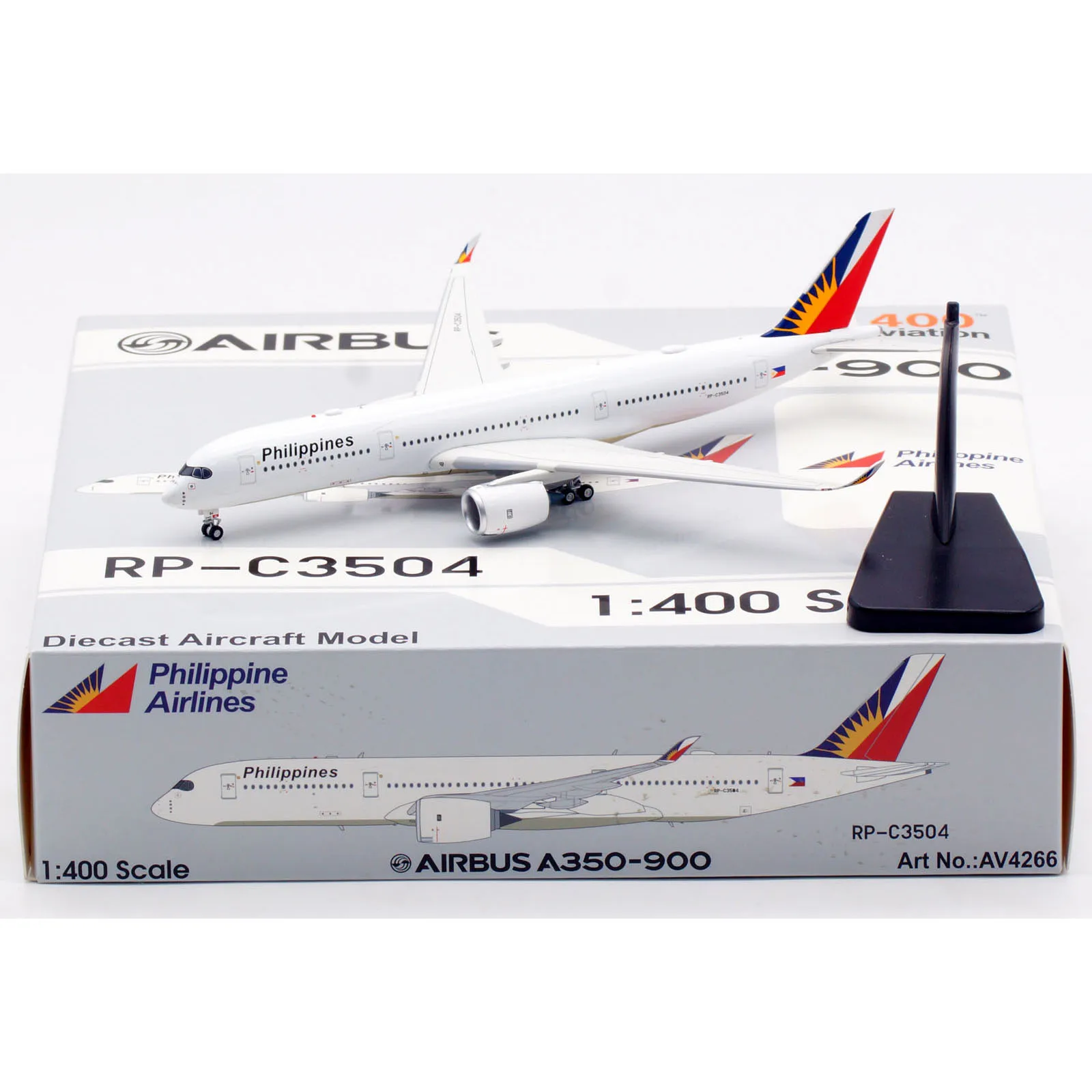

AV4266 Коллекционный самолет из сплава, подарок авиации 1:400 Philippine Airlines Airbus A350-900, литая под давлением модель самолета RP-C3504